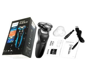 4d rotativo úmido seco de barbeador elétrico multifuncional homens USB Carregando o corpo lavar o nariz de barba barba de barba de barba