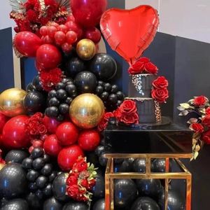 Party -Dekoration 103pcs Latex Ballon Arzkit Red Black und Goldballons für Hochzeitsdekorationen Jubiläen usw.
