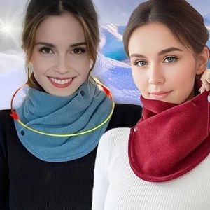 Modegesichtsmasken Hals Giterin Winter Wolle Schal verdickte und warme Herbstabdeckung Womens Plüsch Doppelschicht Q240510