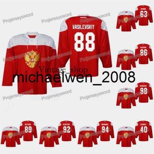 Vin Weng Russia Andrei Vasilevskiy 2019 IIHF World Championship Jersey Ilya Kovalchuk Kirill Kaprizov Nikita Kucherov Nikita Nesterov Nikita