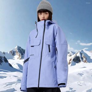 Kurtki narciarskie 2024 ciepła kurtka snowboardowa Sport ubrania para kobiety z bawełnianym płaszczem zimowe śnieg nosza luźne topy oddychające