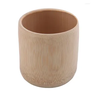 Cups Saucers Natural Environmental Protection Pure Handmade Bamboo Tea Water Cup Round Insulated Small Gift