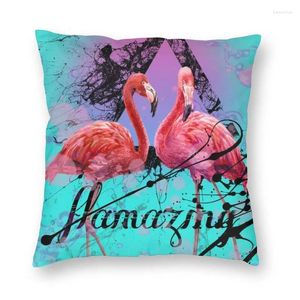 Yastık serin flamingo flamazing kapak ev dekoratif 3D çift taraflı baskı hayvan sanatı araba için