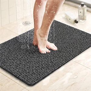 Tapetes de banho banheira de tapete de chuveiro não deslizamento com dreno de secagem rápida pvc bathmat para banheiro da banheira