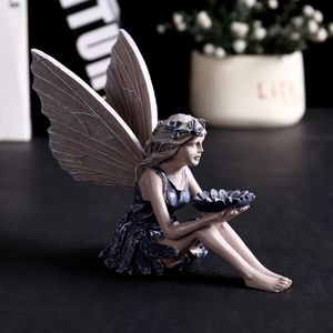 Новый продукт девушка для птиц, сказочная статуя, Ангельная смола на открытом воздухе сад украшения украшения