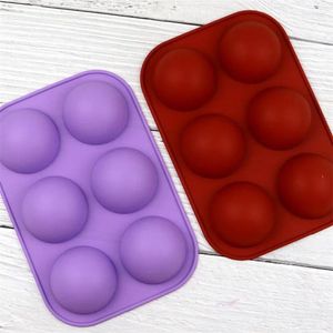 Baking Moulds 6 Holes Silicone Mold 3D Half Ball Sphere Chocolate Cupcake Cake DIY Muffin Bakeware Kitchen Tools