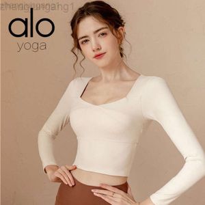 Desginer Als Yoga Aloe Top Shirt Clothe Short Woman Hoodie Alon Skincare Suit Spring Autumn and Winter Running Sports Top Womens Long Sleeve Quick Drying Fitness Clot
