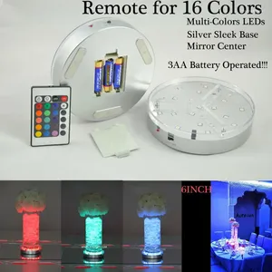 テーブルランプ30pcsバッテリー操作照明RGB色の変化リモートコントロールLEDパリットウェディングセンターピースホームパーティーデコレーション