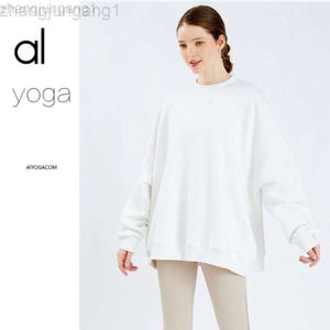 Desginer als yogas toppskjorta kläd kort kvinna hoodie originfitness kostym för kvinnor sport långärmad casuloose montering t-shirt