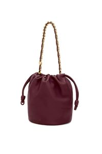 Borsa per secchio Burgundy profondo borgogna color rosso giallo lady borse di lusso flamenco borse designer bottone