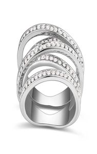 Nova chegada para as marcas famosas design níquel ridediações de casamento em espiral feitas com elementos austríacos Crystal presente9887343