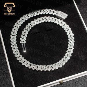 14Mm Vvs Moissanite Hip Hop Iced Out Diamond Thick Necklace Cuban Link Chain