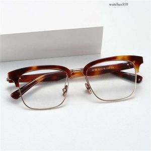 Optische Brille für Männer Frauen Retro Designer M96 Mode reine Titan-Golfbrillen Rahmen europäischer und amerikanischer Square-Stil Anti-Blau-Lichtlinsenplatte mit