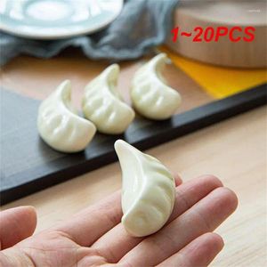 Chopsticks 1-20PCS Cute Dumpling Shape Ceramic Holder Stand Chopstick Rack Pillow Japanese Style Kitchen Tableware Tools