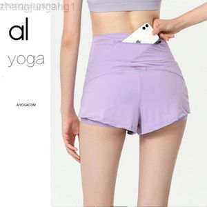 Desginer Als Yoga Aloe Woman Pant Top Women Originhigh Waisted Summer Sports Shorts for Womens Anti Glare Training Gym Loose Fitting Dance Pants