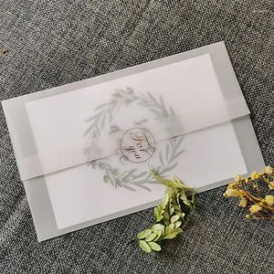 Подарочная упаковка серная конверты бумажные приглашения на бумажные приглашения на свадебную конверт для небольших полупрозрачных 50 шт./Лот день рождения