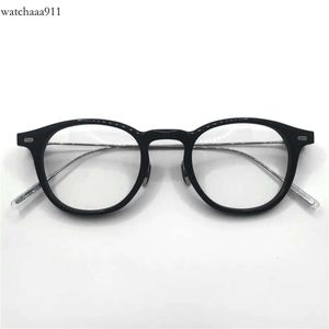 Optyczne okulary dla mężczyzn kobiety retro designerskie okulary mody okulary mody szklanki octanowe rama szczegółowa elastyczność owalna płyta przeciwblasowa płyta obiektywu z pudełkiem