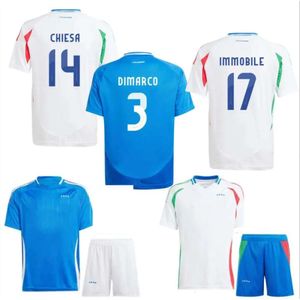 2024 Italys piłkarski koszulka włoska koszulka retegui immobile Chiesa Barella Jorginho Dimarco Football Shirts Totti Baggio Maglia Italiana Zestaw narodowy