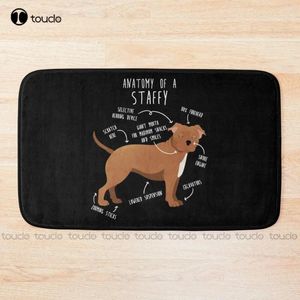 Баня коврики Staffordshire Terrier Ansfyse Anatomy Math Machine Passable Rugs пользовательские