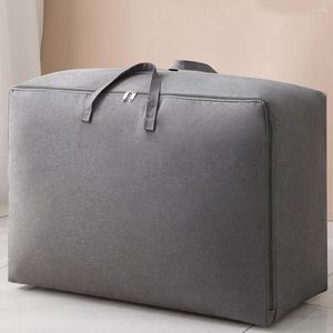 Storage Bags Bag Sundries Moving Wardrobe Dustproof Organizer Closet Clothes Quilt Waterproof Household Light Gray