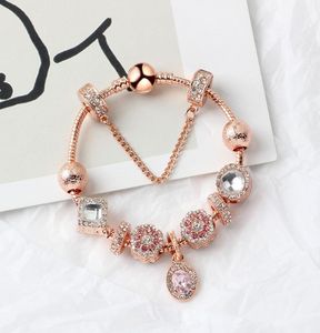 Stränge Roségold -Charm Ovales Anhänger Armband 18 cm20 cm Kristall Katze Eye DIY Geschenk für Mädchen3585684