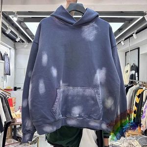 Męskie bluzy bluzy retro ładna z kapturem dla mężczyzn Kobiety Najlepsza jakość graffiti ponadwymiarowa pullover H240508