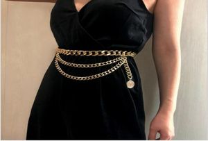 Vintage Layered Girls Body Chain Classic Ladies Gold Chain Belt Frauen sexy Chainlink Taille Hip Belt4840620