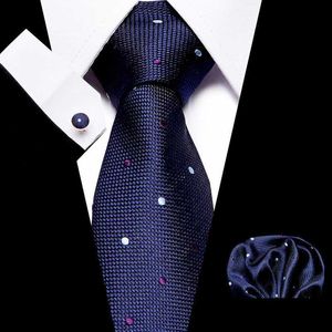 Neck Tie Set New Design Tie Set Jacquard Woven gravata Silk Tie Hanky Cufflinks Necktie Sets Fit Wedding Business Group