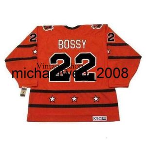 Vin Weng Men Women Youth Bossy 1978 CCM Vintage Torn Back All Star Hockey Jersey All Cucited di alta qualità Qualsiasi nome qualsiasi numero di portiere Cut