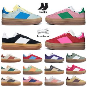 Gazelle Bold Women Designer Dress Shoes Gazelles True Pink Green Almost Blue Yellow Wonder Quartz Black Gum Platform Sneakers【code ：L】Trainers