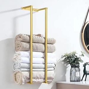 Storage Boxes Bathroom Towel Holder Wall Mounted Stainless Steel Rack With Hooks Space Saving Vertical Spa Ambience Enhancer