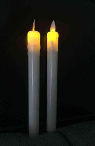 10 pezzi di cera immersa in giù che si muovono in modo che balli la lampada a leva a led candela lampada per matrimoni di Natale bar per feste decoro della chiesa 21cm5289232
