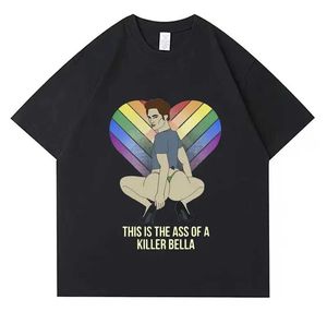 T-shirt maschile estate il culo di una maglietta killer Bella The Twilight Saga Graphic T-shirts Funny Men Women High Quty 100% Tshirt Cotton Man T240506