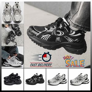 High Rise Populär dicker Soled Dad Schuhe Frauen Neue China-Chic-Casos-Sneakers Schnüre-ups Herbst Clocky Sneaker Sliver Paar gemischte Farbe 2024 Leder Boy Girl