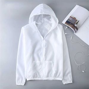 Men's Casual Shirts Summer Ice Silk Sunscreen Clothing for Womens Solid Color Ultra thin Breathable Quick Drying Outdoor Mens Waterproof Hooded Jacket Q240510