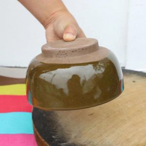 Becher Fermentation Crock Deckel Gurkenglas Keramik Deckungs Deckel Container Lebensmittel versiegelt