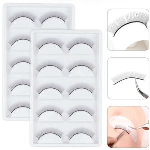 Falsche Wimpern 1/2 Box des Eyelash -Trainings Anfänger gefälschte Wimpern Nerz In voller Länge persönliche Erweiterung Make -up -Werkzeug Q240510