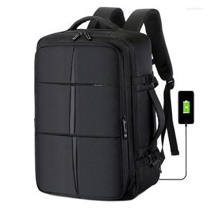 Mochila Laptop grande para Mentravel Business Sacos de 17 polegadas notebooks de nylon à prova d'água Multifunction Charging masculino masculino