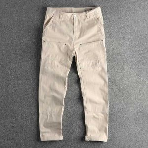Men's Pants Cotton seed canvas fabric cargo casual pants for mens retro trend cargo pantsL2405