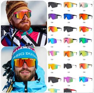 Kampanjpris Original Brand Polariserade solglasögon Män Kvinnor Överdimensionerade Fashion Sport Shades UV400 Vindtäta körglasögon med Box3749223