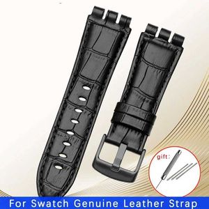 Watch Bands 23MM Genuine Calf Leather band Steel Clasp For S IRONY YOS440 449 448 401G Strap band Wrist Man Q240510