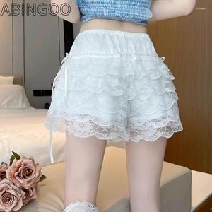 Women's Panties ABINGOO Floral Lace Lolita Safety Pants Women Summer Shorts Petticoat Underpants Girls Fashion Princess Loose