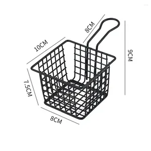 Tallrikar Creative Pommes Fries Basket Oil Siler Bucket Snack Potato Chips Fried Chicken Storage Container Kök Accessor