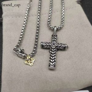 Подвесное мужское ожерелье Дэвид Юрма Ожерелье Dy Jewlery Sier Retro Cross Vintage Jewelry Chains для мужчин Дизайнерские ожерелье