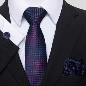 Krawat na szyję luksusowy krawat dla mężczyzn 100% jedwabny krawat hanky mankiety