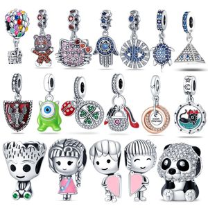 925 Sterling Silber Fit Pandoras Charms Armband Perlen Charm Creative Glamour Neues Cartoon Muster Herz