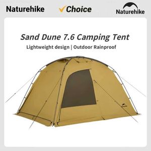 Tents and Shelters Naturehike 1 guest room lobby camping tent lightweight UV protection sun outdoor portable rainproof travel suitable for 6-8 PQ240511