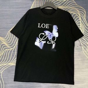 Kvinnors t-shirt loewve tshirt designer tee lyx mode rund hals sommar ny kort ärm lös casual trend brev tryckt par tshirt