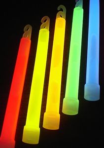 10pc 6 cali wielokolorowy Glow Stick Chemical Light Stick Camping Camping Party Decoration Clubs Dostarczanie chemicznego fluorescencyjnego1039116