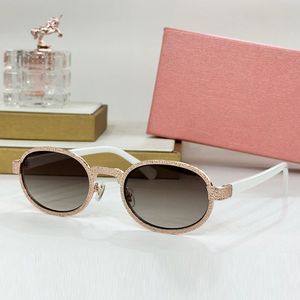 Top Modetrendy -Sonnenbrille, Frauendesigner, Halbrahmen ovaler Acetatrahmen, 100% UV -Schutz, Marke Gravaved Metall Strip, Mens Oval -geformte Brille